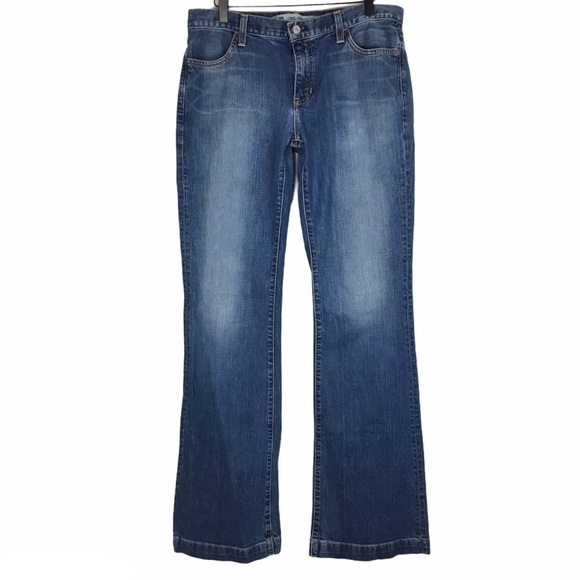 GAP Vintage Jeans Y2K 2004 Long & Lean Stretch Denim Wide Leg 10 Long Inseam - Picture 12 of 12